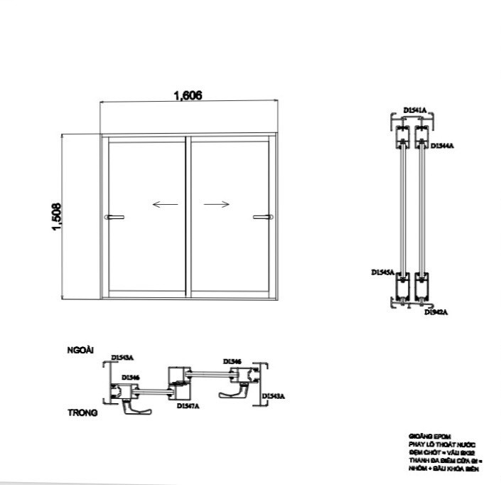 cấu tạo cửa sổ mở lùa