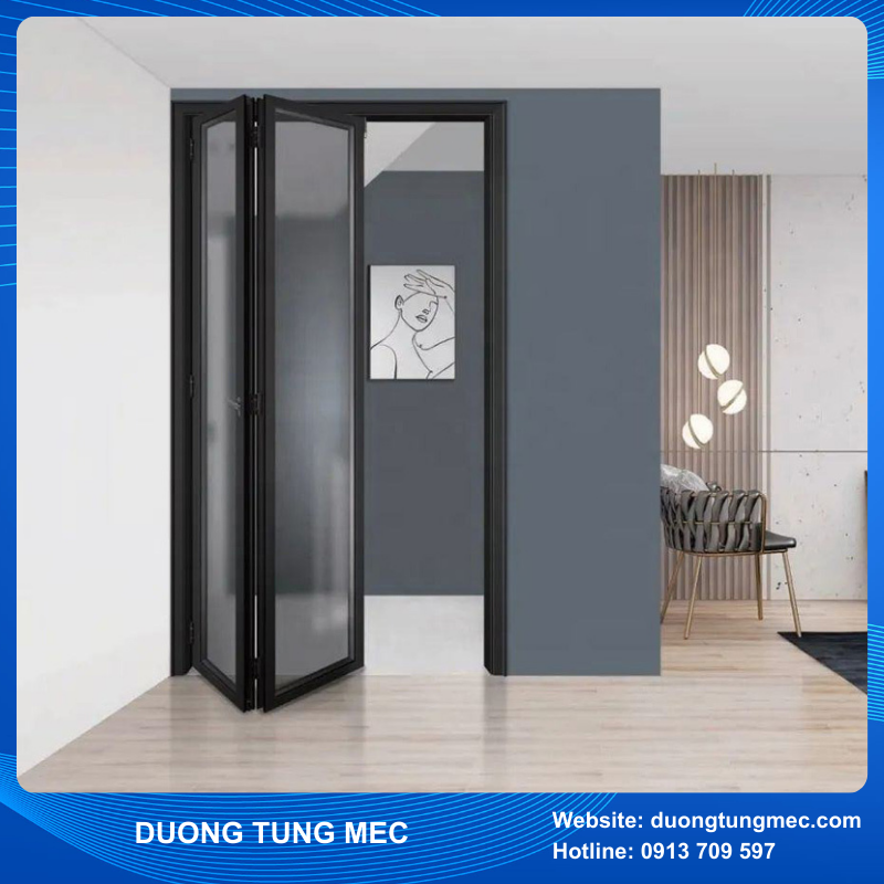 Cửa đi mở xếp trượt 2 cánh